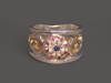 Ring Swirls Scrolls With Rosette 59 And Stones