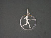 Sport Lady Baseball Silver Pendant