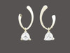 Earrings Spiral With Topaz Trillon