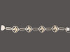 Bracelet Mee Link With Great Dane And White And Black Diamond