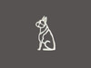 Boston Terrier Fb Sitting Cutout Pendant
