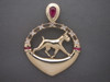 Frame Custom Rubies With Boxer Pendant Pendant