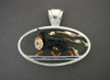 Frame Oval Stone Floor With Enamel Doberman Pendant Pendant