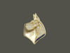 Great Dne Ring Cutout Solid With Diamonds Pendant