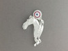 Rosette With Wire Fox Terrier Pendant