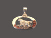 Frame Antique Oval With Newfoundland Pendant