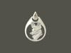 Frame Tear Drop With Pembroke Welsch Corgi Pendant