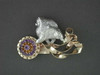Rosette With Pomeranian Full Body Left  Pendant