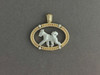 Frame Oval Beaded Braided With Pumi Pendant
