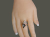 Ring Split With Doberman And Siberian Husky Diamonds
