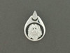 Frame Tear Drop With Tibetan Terrier Head Pendant Pendant