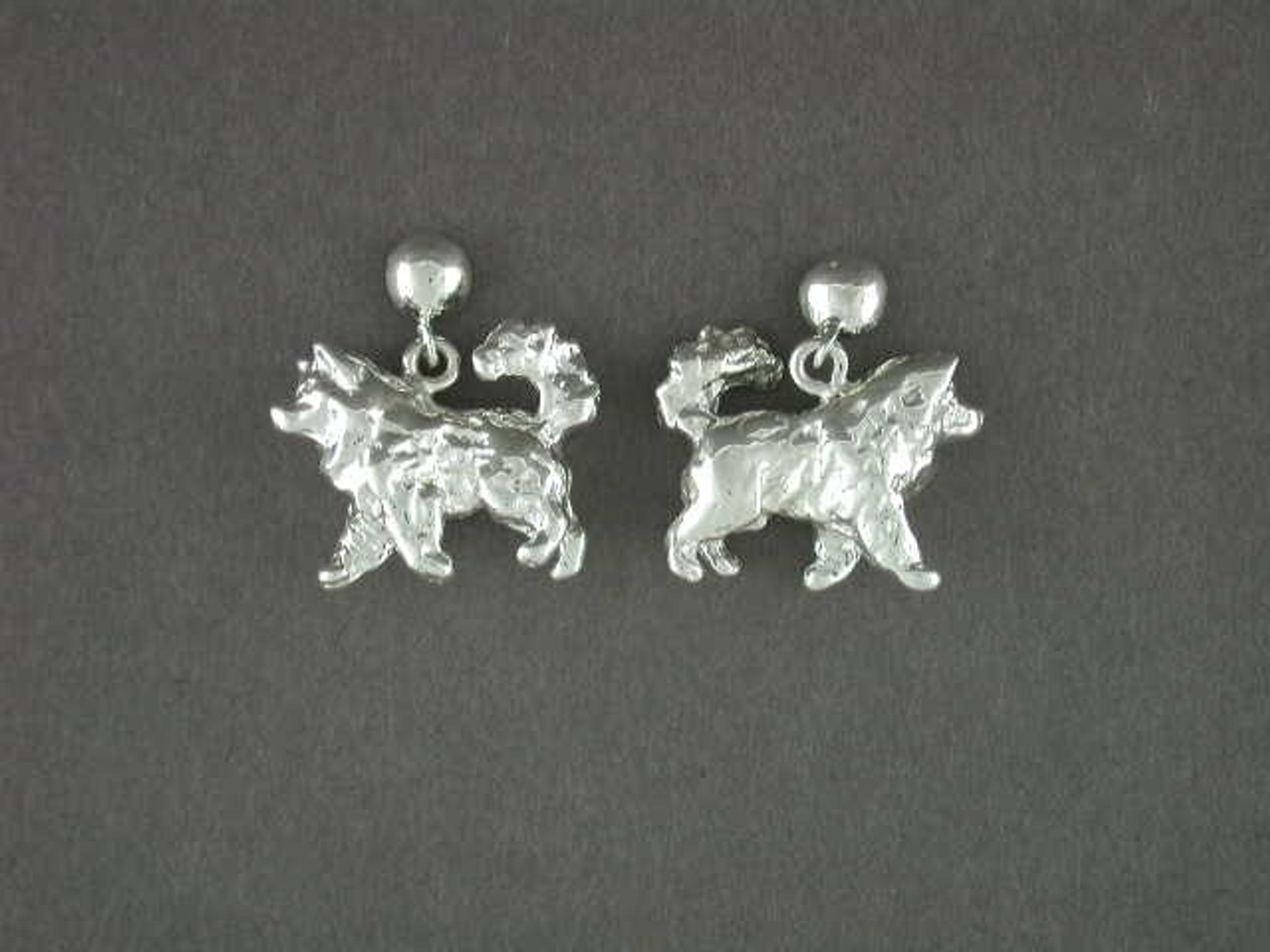 Alaskan Malamute Earrings Full Body 3D