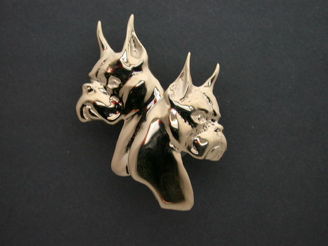 Boxer Head Dbl L & R Pendant