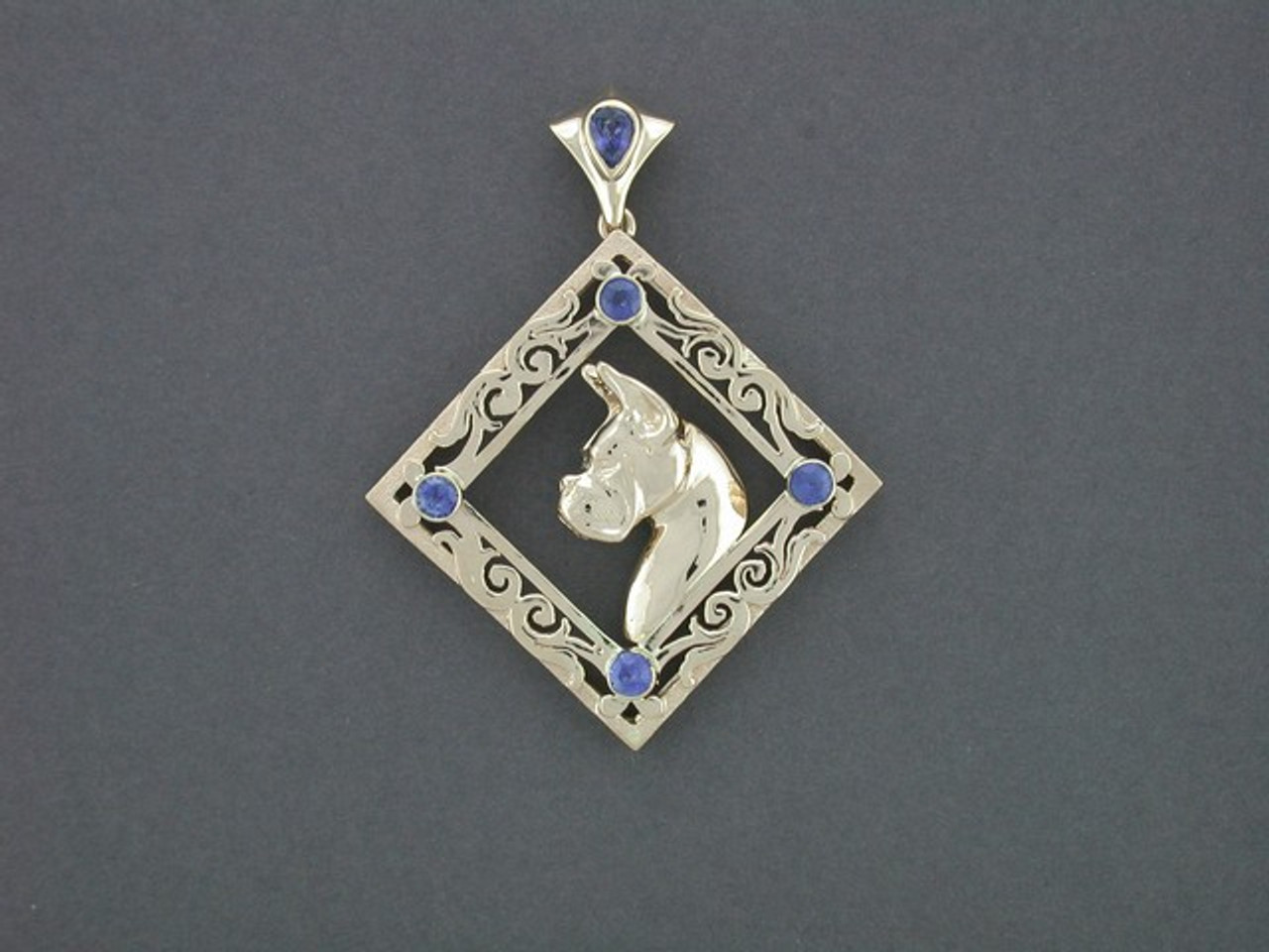 Frame Antique Square With Boxer Pendant