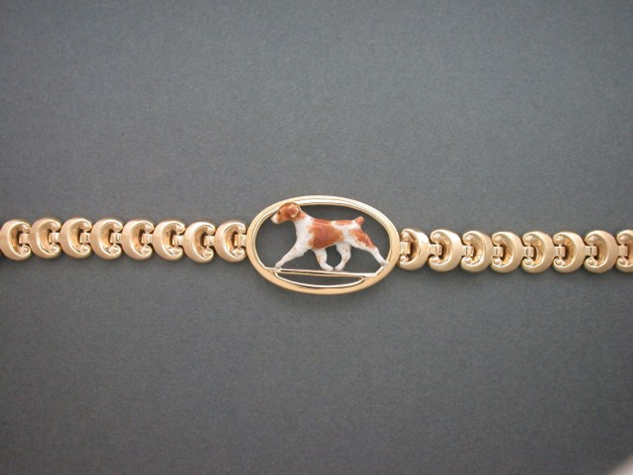 Bracelet Antique Bone link Oval with Brittany Full Body