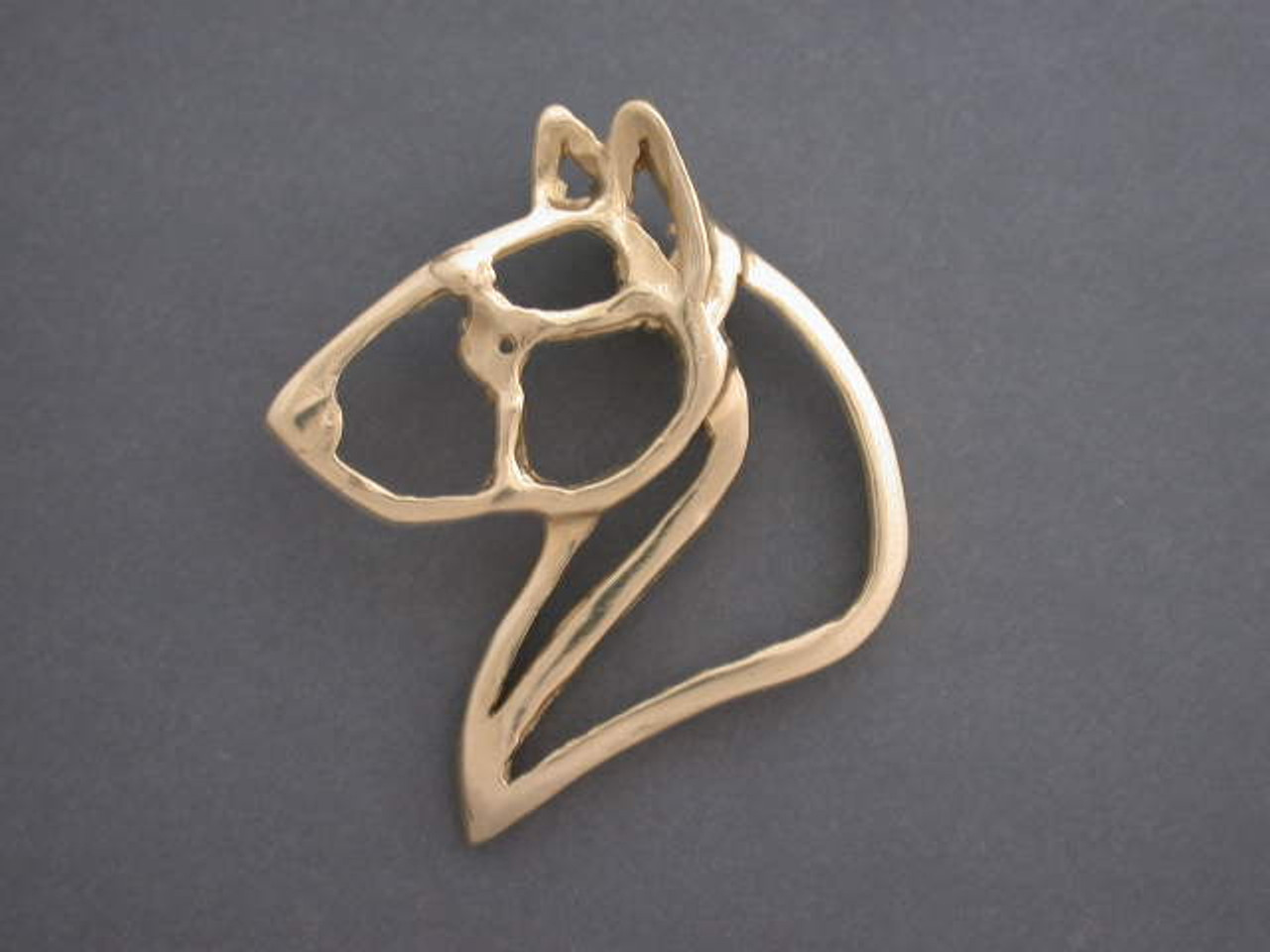 Bull Terrier Head Cutout Med L Pendant