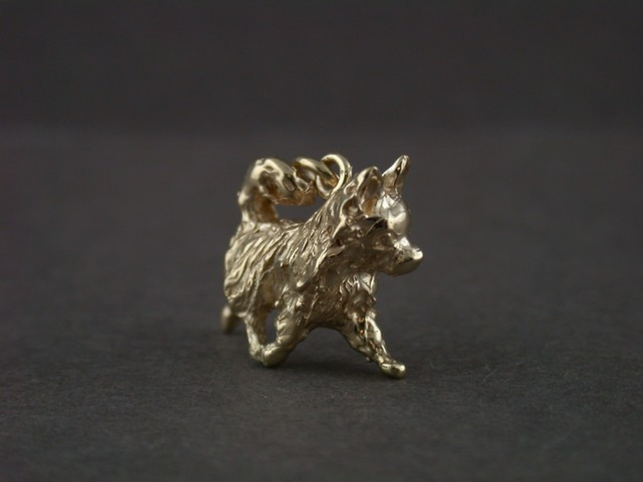 Chihuahua Full Body 3D Longhaired Pendant