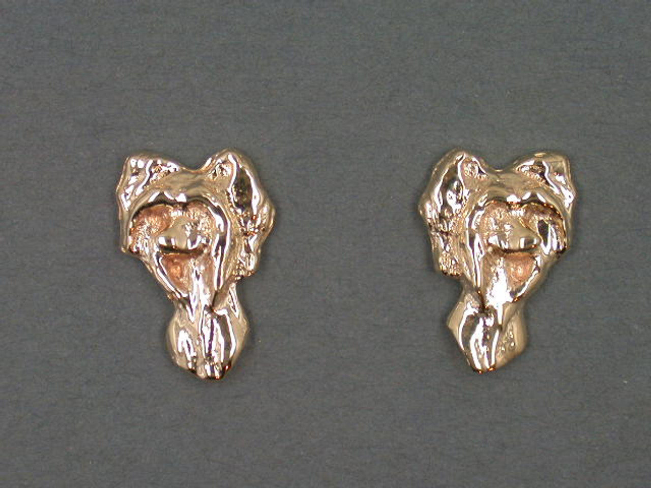 Chinese Crested Earring Heads L&R Earrings