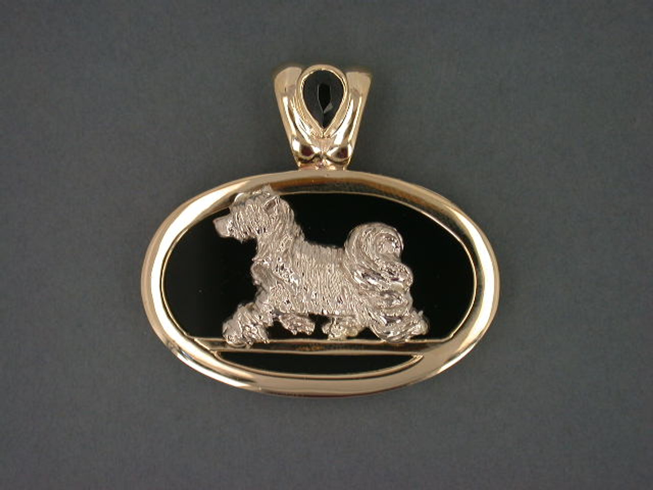 Chinese Crested Full Body Gaiting Powder Puff L Pendant
