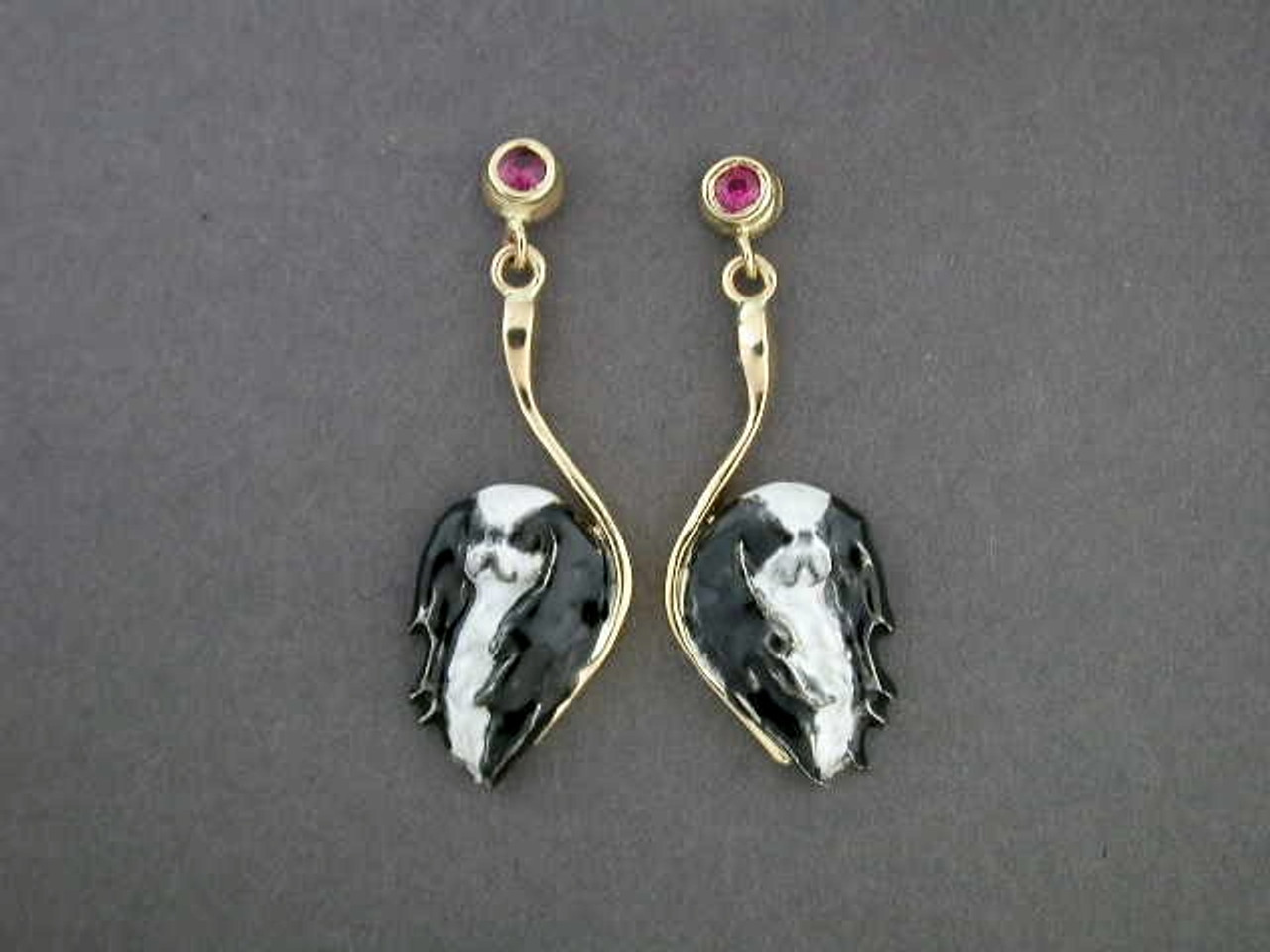 Japanese Chin Snake Earrings Custom