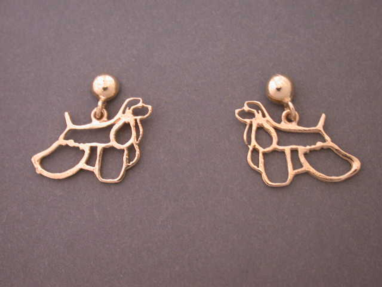 Cocker Spaniel Earrings Full Body Cutout L&R