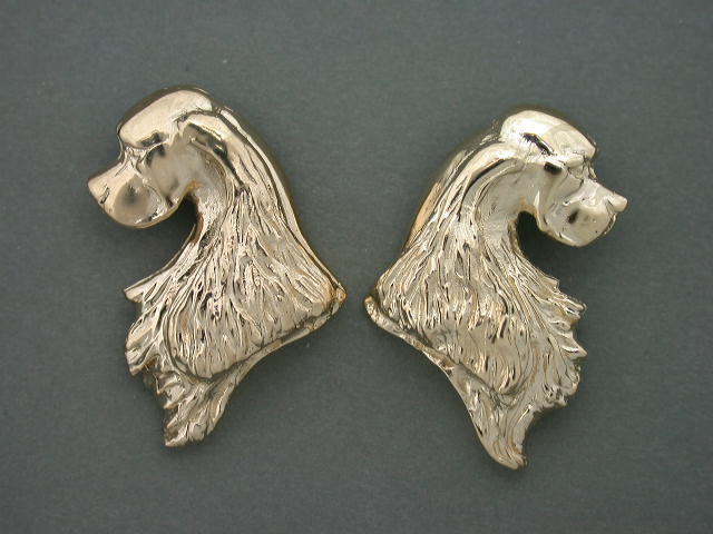 Cocker Spaniel Head L&R Med Earrings