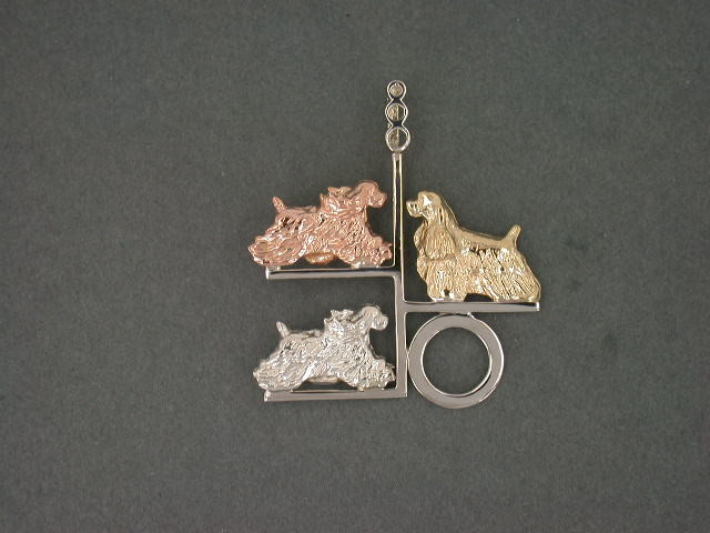 Frame 3 Bar Stands With Circles & Cocker Pendant