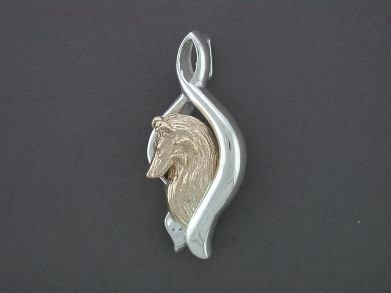 Frame Tulip With Collie Pendant