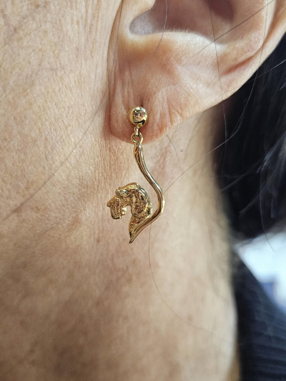 Earrings Snake With Dachshund