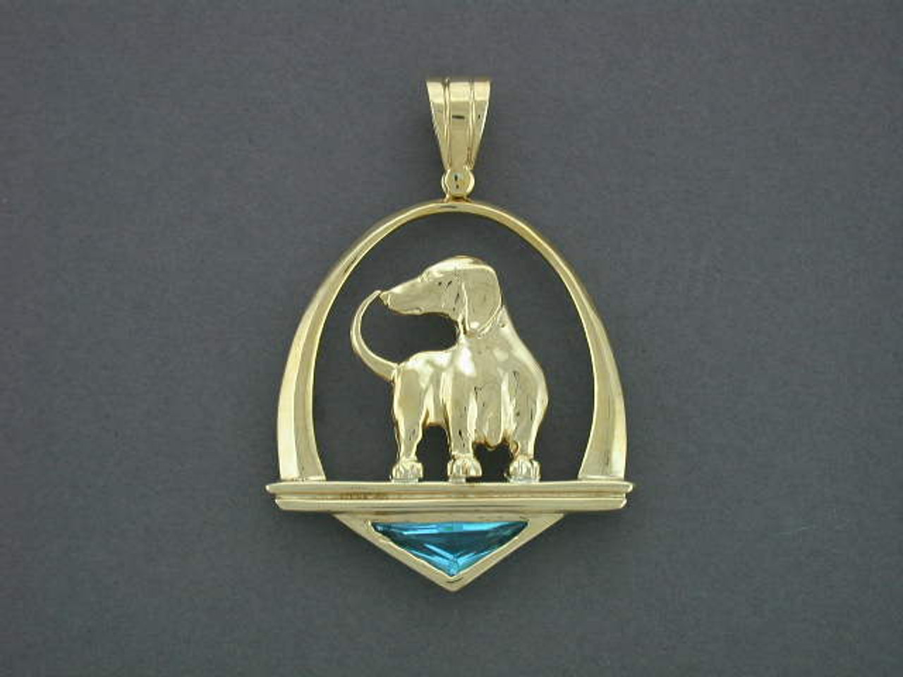 Frame Arc Triangle Ped With Dachshund Pendant