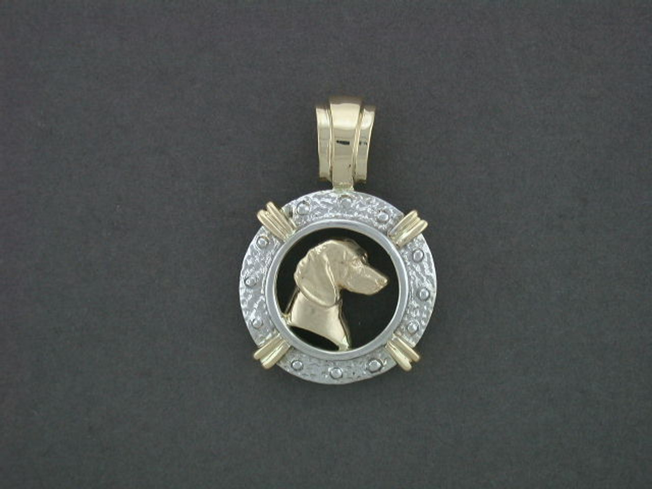 Frame Coin With Bead And Dachshund Pendant