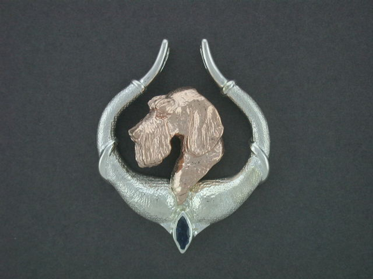 Frame Horn With Dachshund Pendant