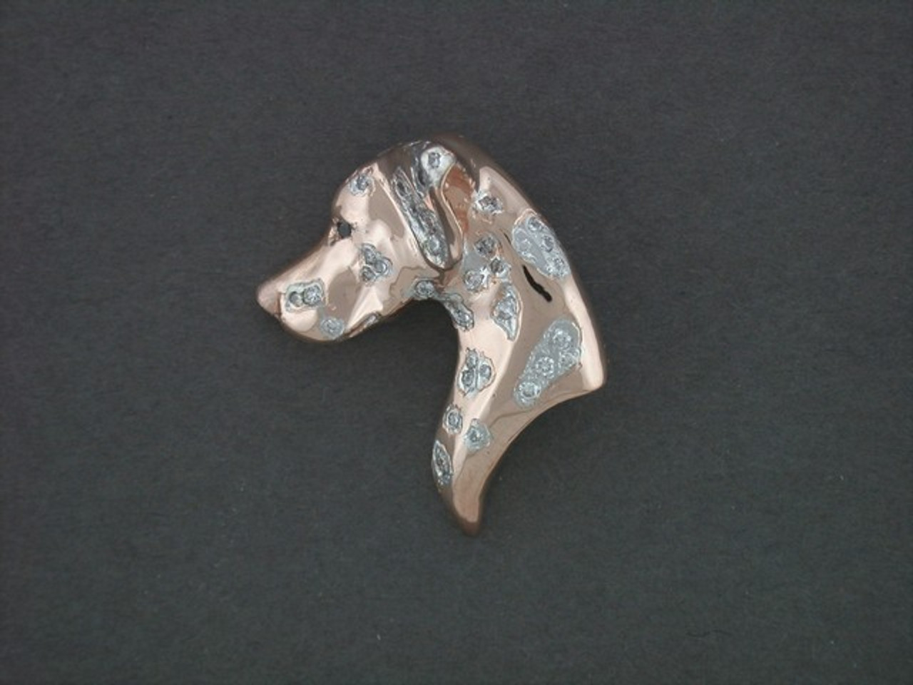 Dalmatian Head With Diamond Pendant