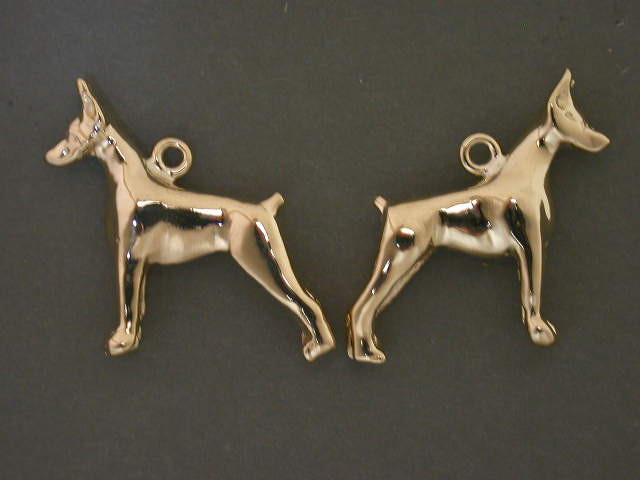 Doberman Full Body 3-D L&R Pendant