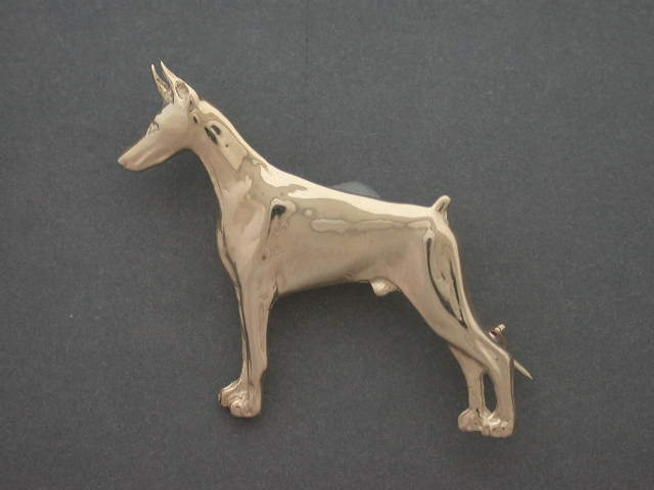 Doberman Full Body Stacked L Pendant