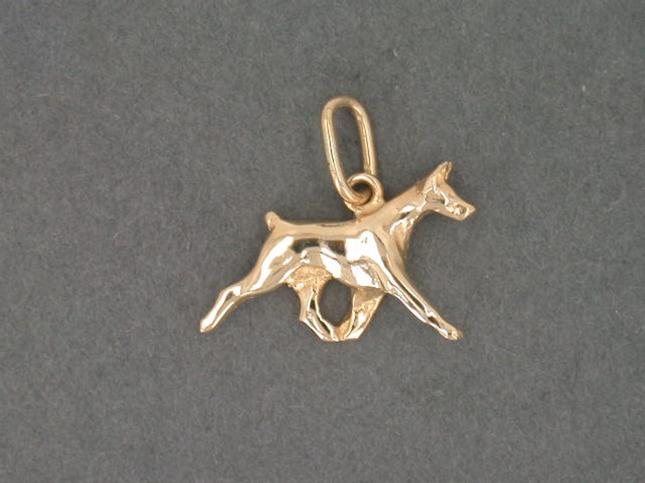 Doberman Full Body Thick Ears Gaiting Sm L Pendant