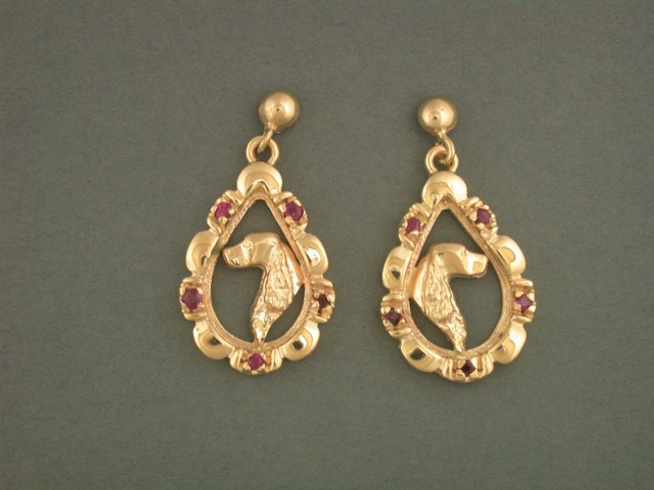 Earrings Tear Drop W Eng Springer