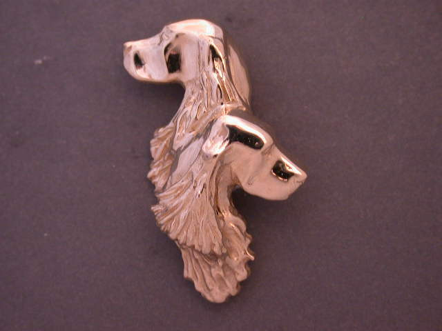 English Springer Spaniel Head Dbl L&R Pendant