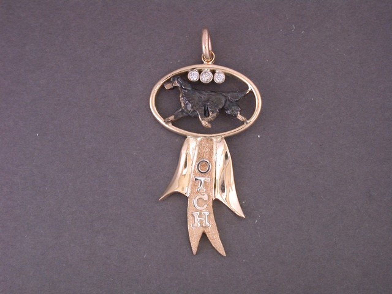 Title Otch In Oval & English Springer Pendant