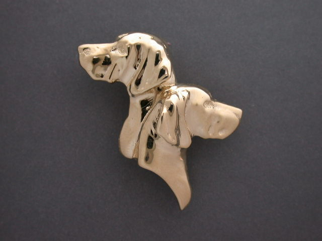 German Shorthair Pointer Head Dbl L & R Pendant