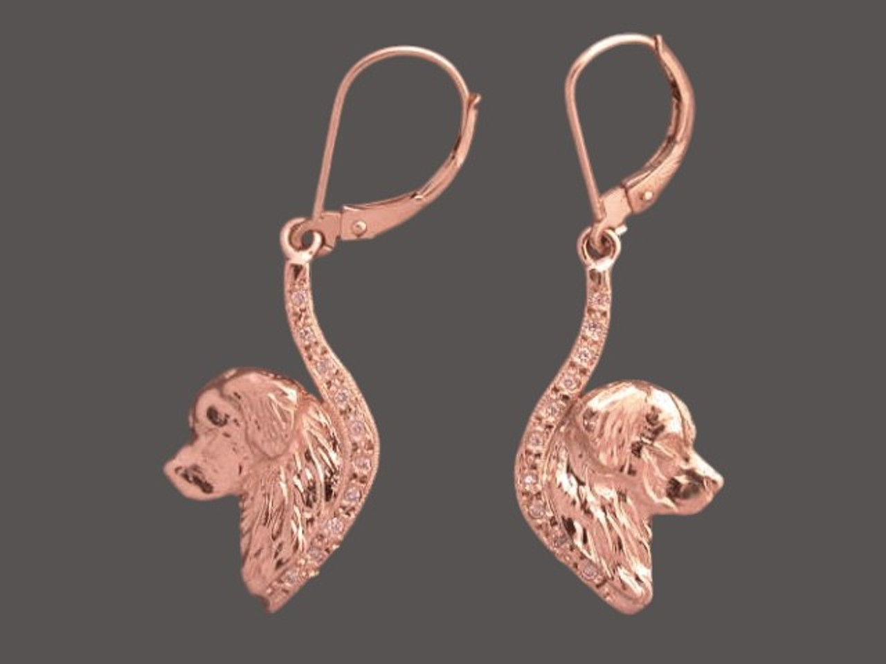 Earring  Snake W Golden Retreiver Custom