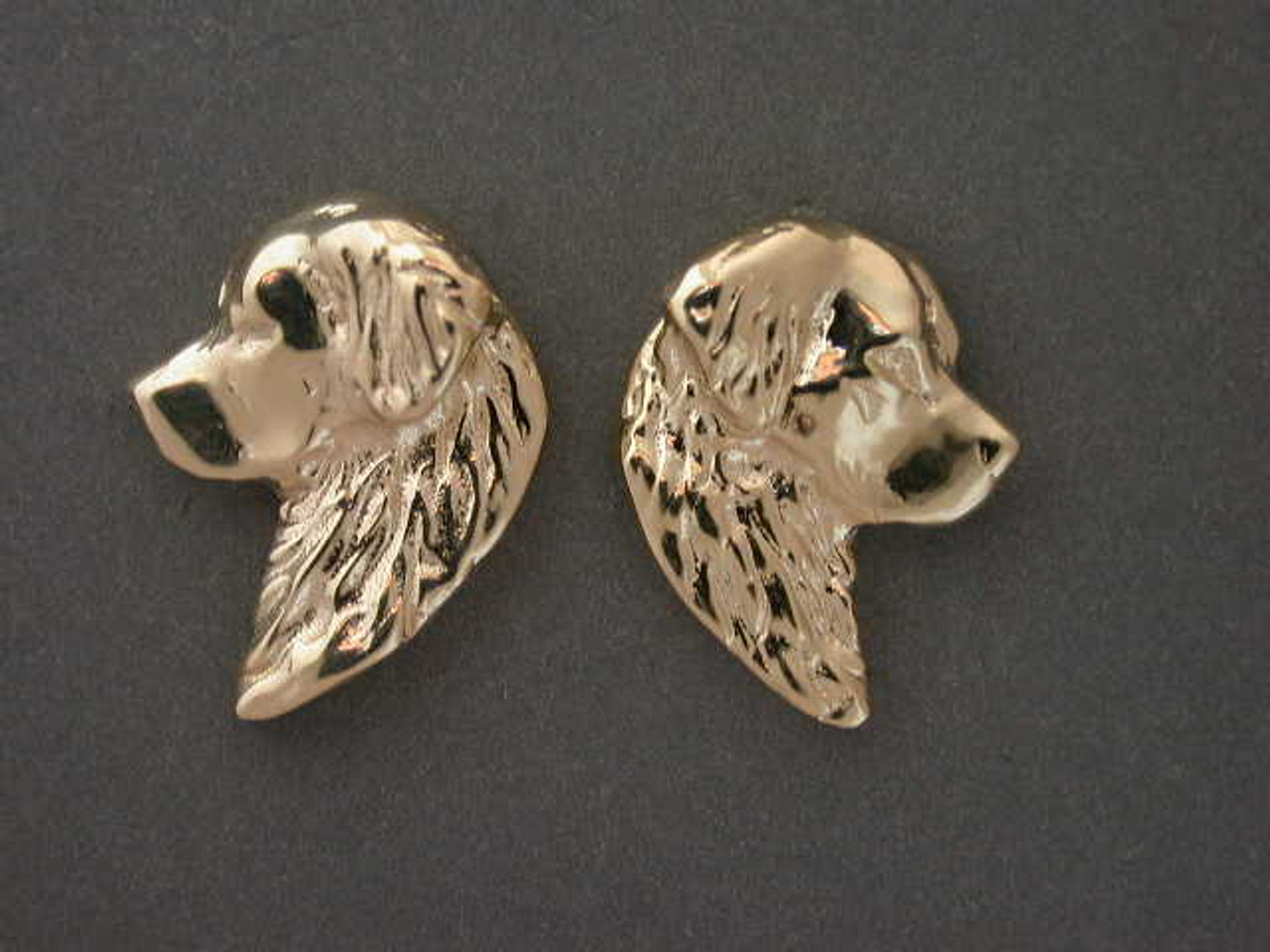 Golden Retriever Earrings Head Side View L & R