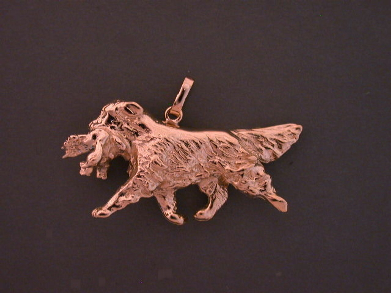 Golden Retriever Full Body W Duck Pendant