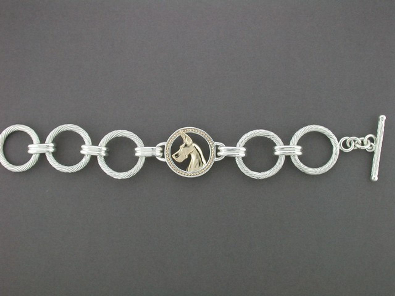 Bracelet Twisted Rope Circle With Great Dane