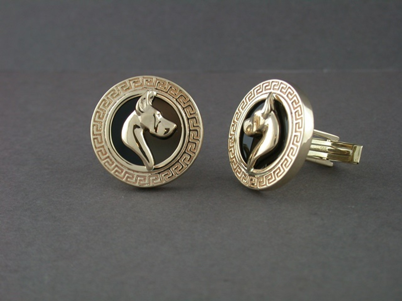 Frame Egypt Cufflinks With Great Dane Pendant