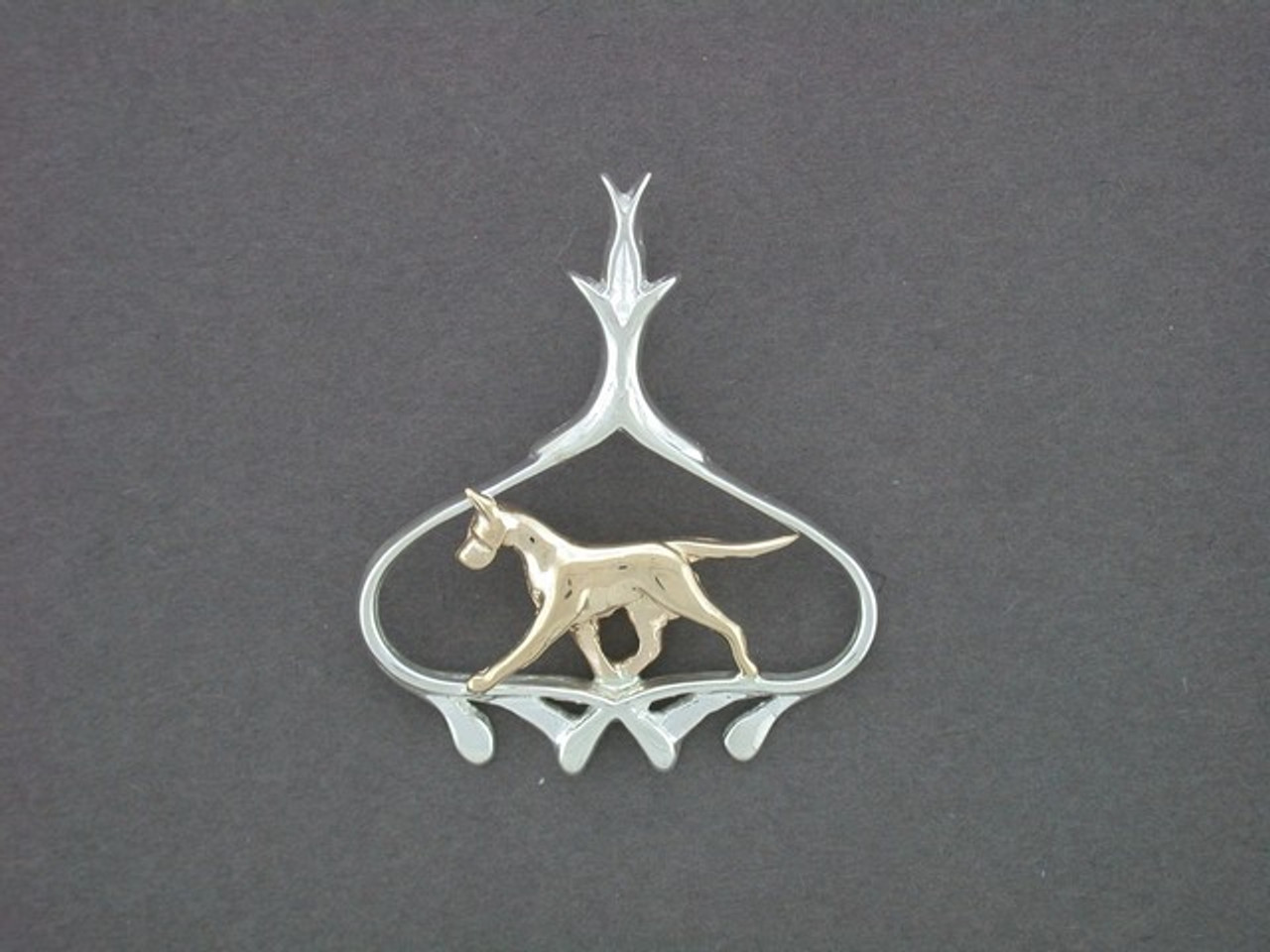 Frame Tear Oval With Great Dane Pendant