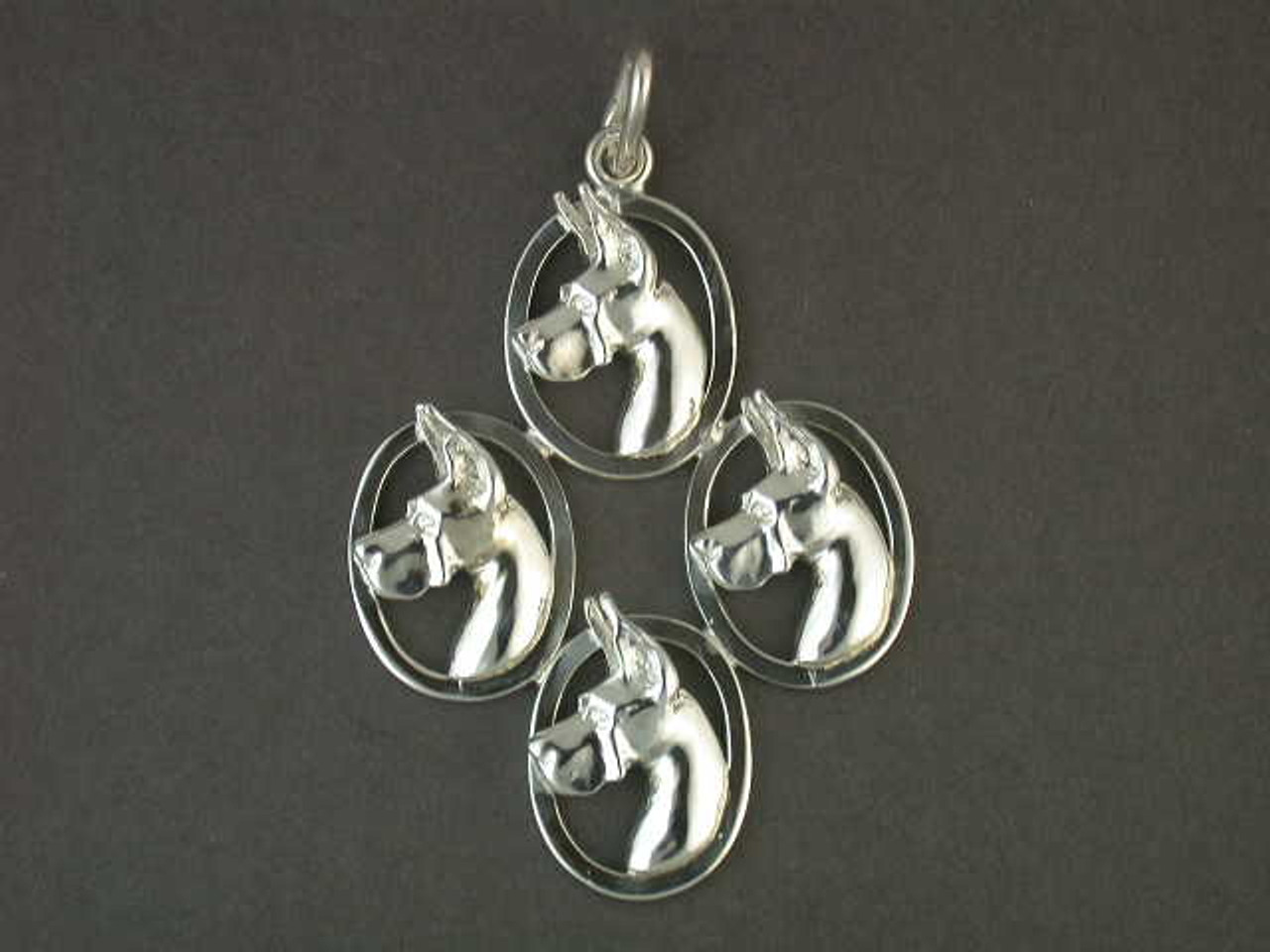 Great Dane 4 Oval Design Custom Pendant