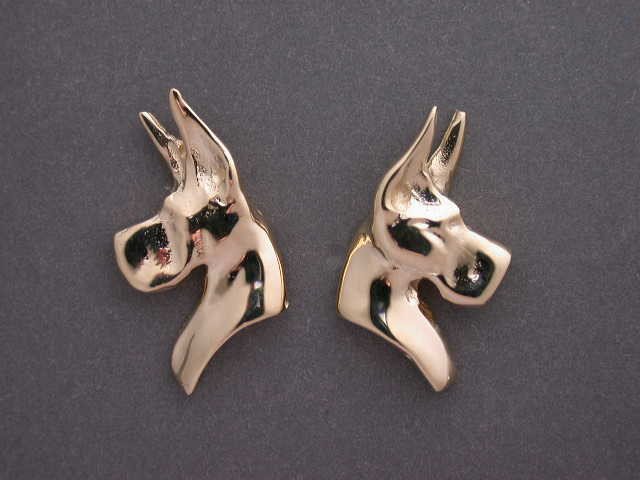 Great Dane Earrings Tiny  L & R