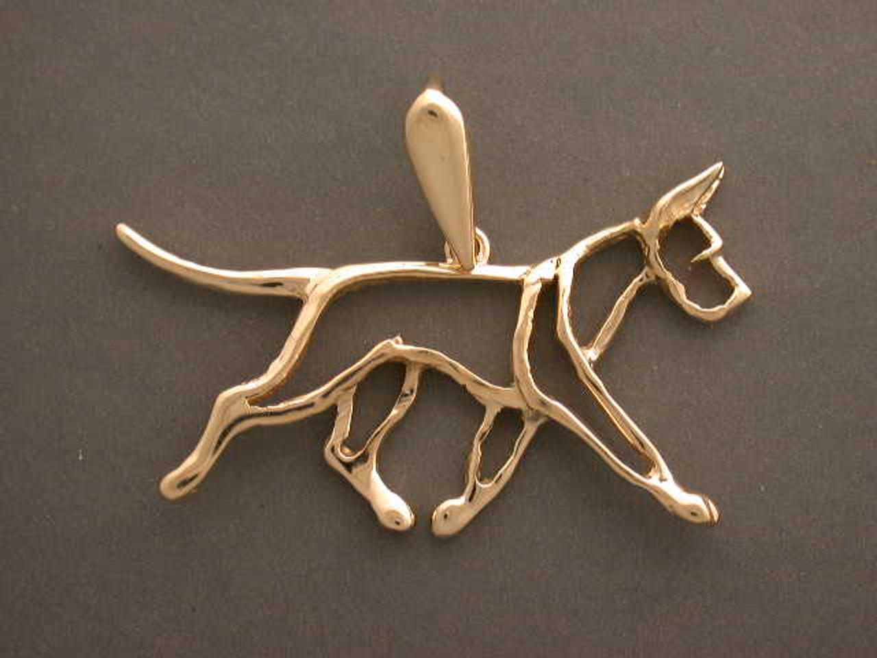 Great Dane Full Body Cutout Gating R Pendant