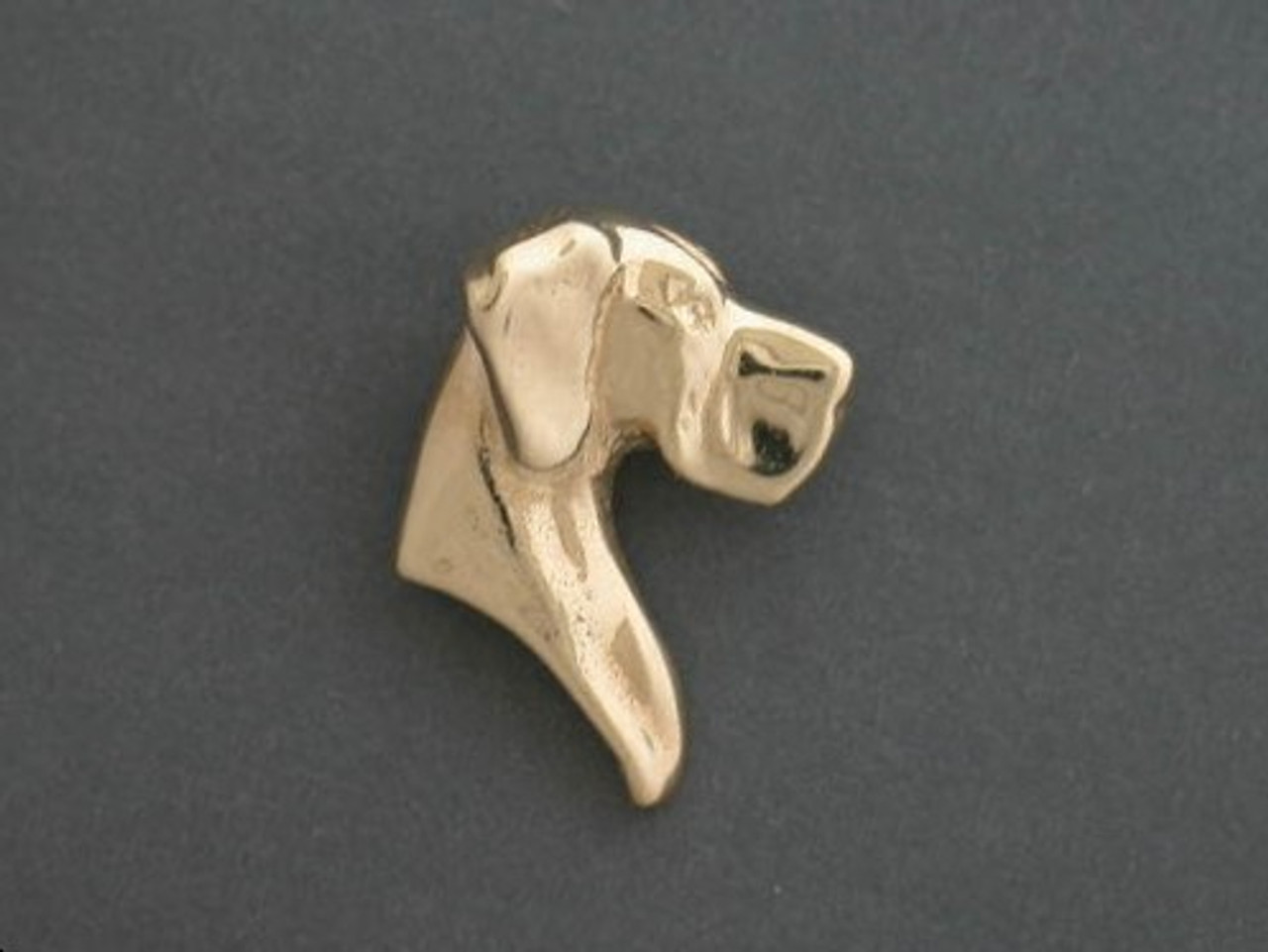 Great Dane Head R Nat Ear Pendant